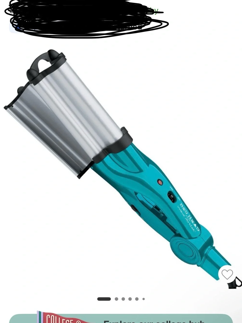 TIGI Bed Head Wave Artist Triple-Barrel Waver in Teal and Silver